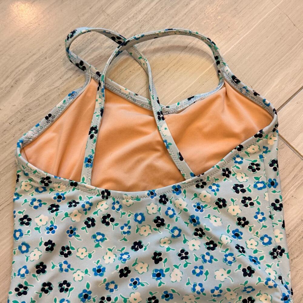 J.Crew Crewcuts Swimsuit Cover Up Set Floral 2Pc Set Swim Summer Trip Blue 4-5 - Picture 11 of 14